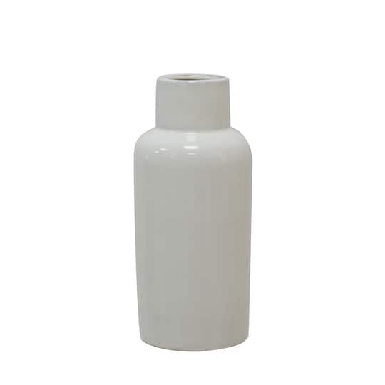 Large White Ceramic Vase by Ashland®